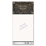 2-Line Room Sign w/Window & Sliding Panel