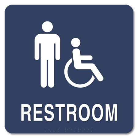 Restroom w/Male & Handicap Accessible Symbols