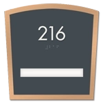 Room Number Sign - 1 Slot