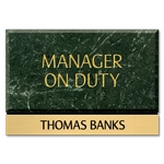 Manager on Duty Sign - Includes Nameplate