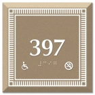 Room Number Sign - No Smoking/Handicap Accessible