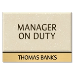 Manager on Duty Sign - Includes Nameplate