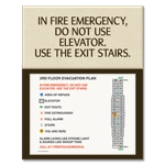 In Fire Emergency... Evacuation Plan Holder