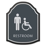 Restroom w/Male & Handicap Symbols