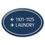 2-Line Custom Oval Directional