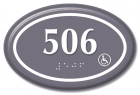 Oval Room Number - Handicap Accessible