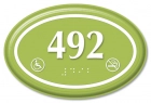 Oval Room Number - Handicap Accessible/No Smoking