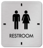 Unisex Restroom Sign w/Symbols