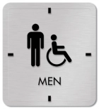Men Sign w/Male & Handicap Accessible Symbols