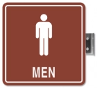 Perpendicular Overhead - Men w/Male Symbol