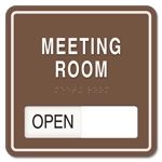 2-Line Room Sign w/Sliding Panel