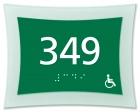 Room Number Sign - Handicap Accessible