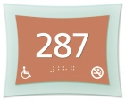 Room Number Sign - No Smoking/Handicap Accessible