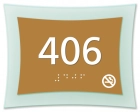 Room Number Sign - No Smoking