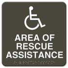 Rescue Assistance Area w/ Braille