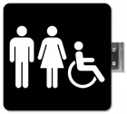 Man, Woman, Wheelchair (Symbols Only)