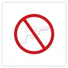 No Guns (Symbol Only) - White