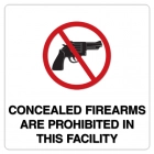 Concealed Firearms Prohibited - Black
