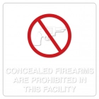 Concealed Firearms Prohibited - White