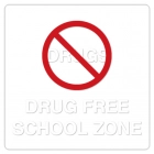 Drug Free School Zone - White