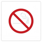 No Smoking (Symbol Only) - White