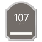 Room Number Sign - 1 Slot