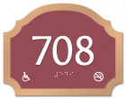 Room Number Sign - No Smoking/Handicap Accessible