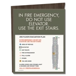In Case of Fire... Evacuation Plan Holder