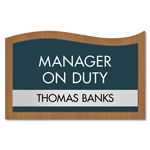 Manager on Duty Sign