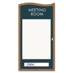 2-Line Room Sign w/Window & Sliding Panel