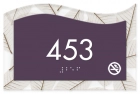 Room Number Sign - No Smoking Symbol