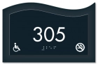 Room Number Sign - No Smoking/Handicap Accessible
