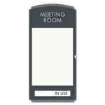 2-Line Room Sign w/Window & Sliding Panel