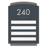 Room Number Sign - 4 Slot