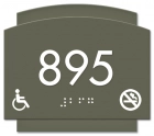 Room Number Sign - No Smoking/Handicap Accessible