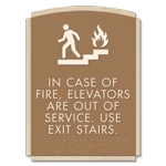 In Case of Fire/Use Stairs Sign