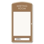 2-Line Room Sign w/Window & Sliding Panel