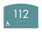 Room Number Sign - Handicap Accessible