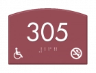 Room Number Sign - No Smoking/Handicap Accessible