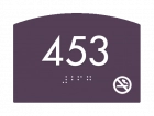 Room Number Sign - No Smoking