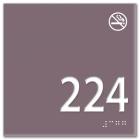 Room Number Sign - No Smoking