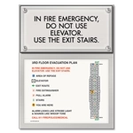 In Fire Emergency... Evacuation Plan Holder
