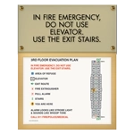 In Fire Emergency... Evacuation Plan Holder