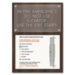 In Fire Emergency... Evacuation Plan Holder