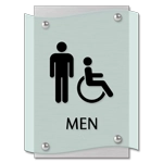Men Sign w/Male & Handicap Accessible Symbols