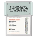 In Fire Emergency... Evacuation Plan Holder