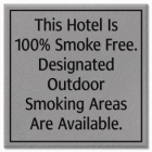 This Hotel Is 100% Smoke Free - Counter Top Version w/Easel