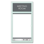 2-Line Room Sign w/Window & Sliding Panel