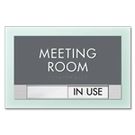 2-Line Room Sign w/Sliding Panel