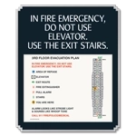 In Case Of Fire... Evacuation Plan Holder